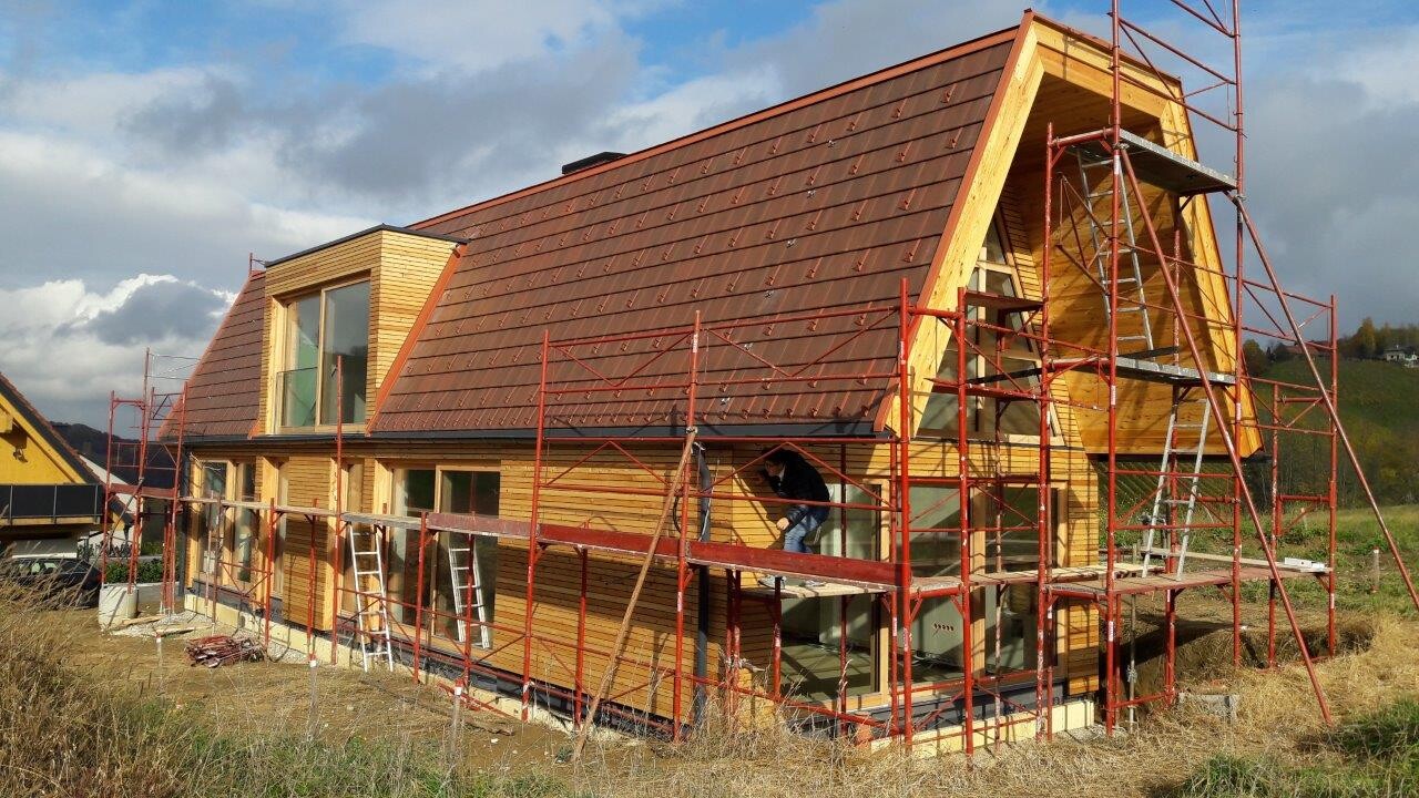 Neubau eines Holzhauses in der Steiermark (Österreich)